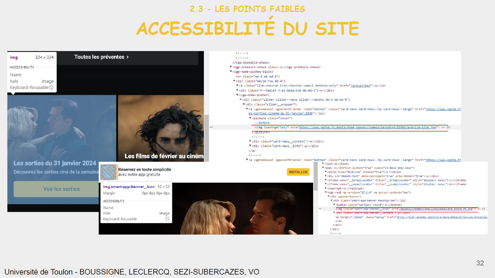 Audit Pathé - accessibilité du site et comparaisons concurrents